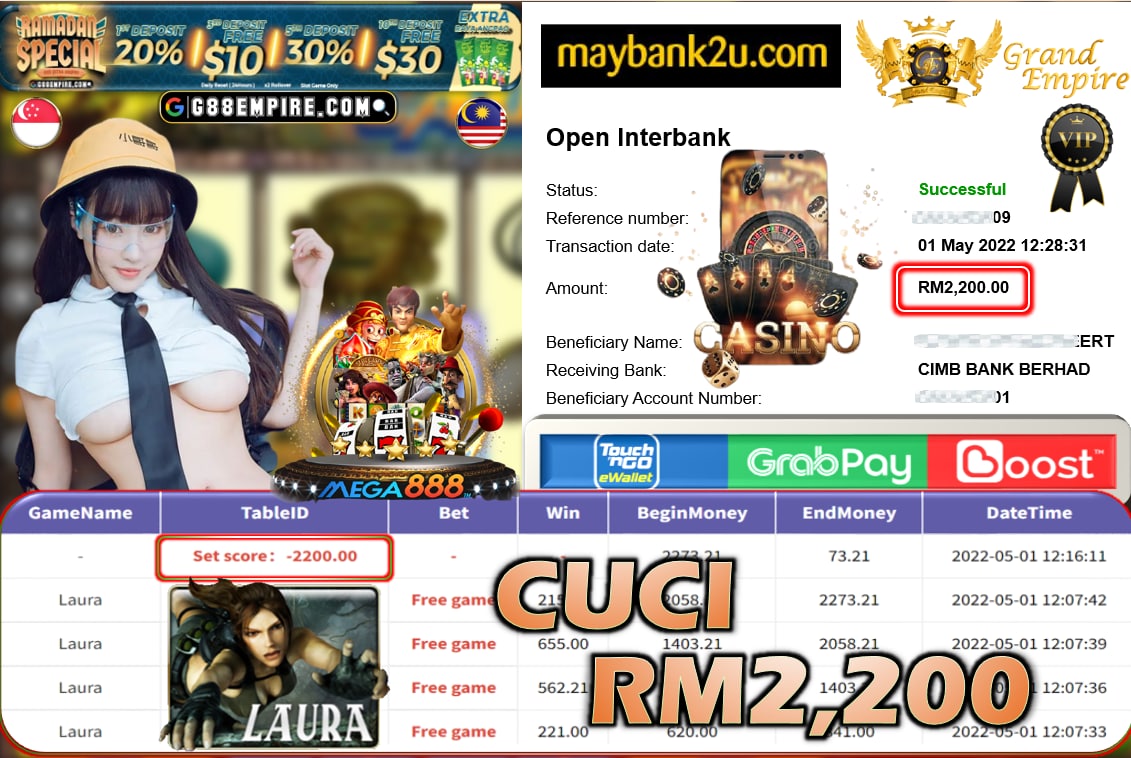 MEGA888 - LAURA CUCI RM2,200 !!!