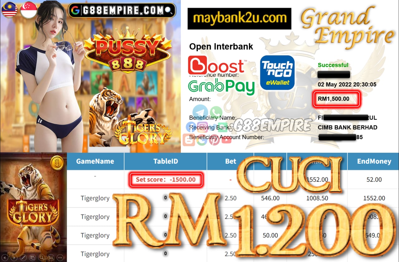 PUSSY888 - TIGERGLORY - CUCI RM1.200 !!!!