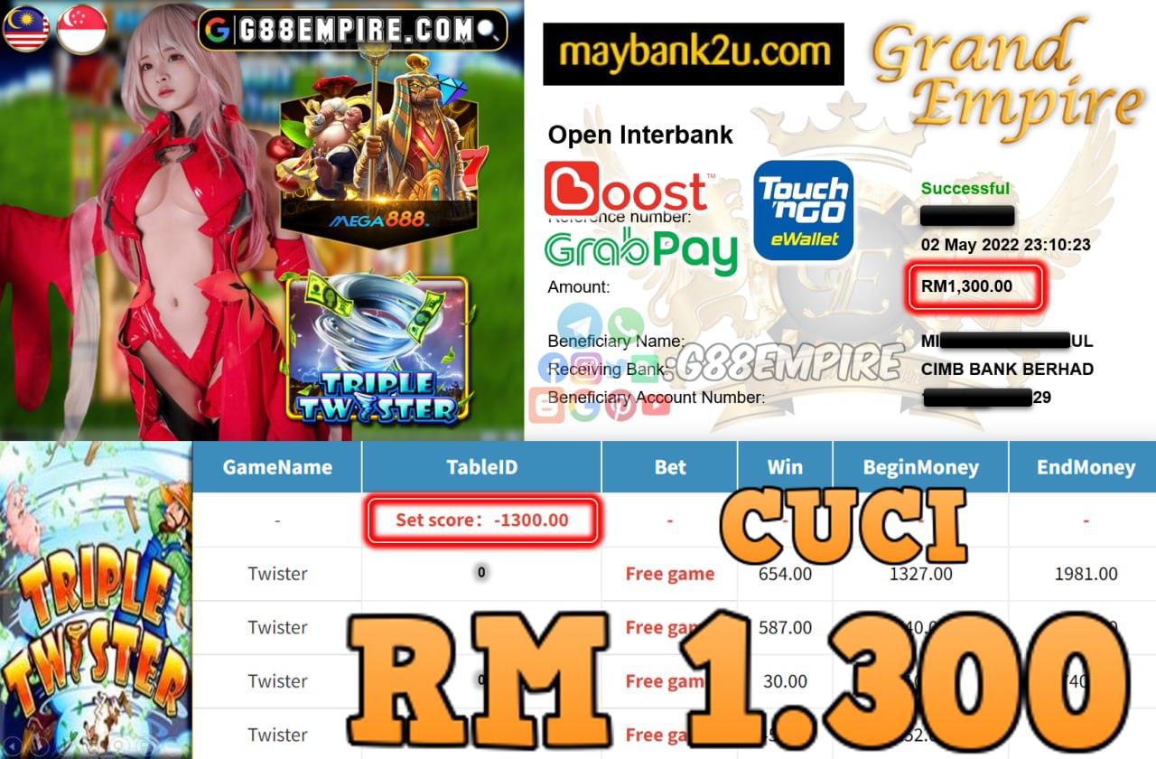 MEGA888 - TWISTER - CUCI RM1.300 !!!!