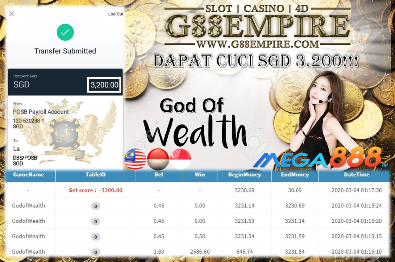 GODOFWEALTH DAPAT CUCI SGD 3.200!!!