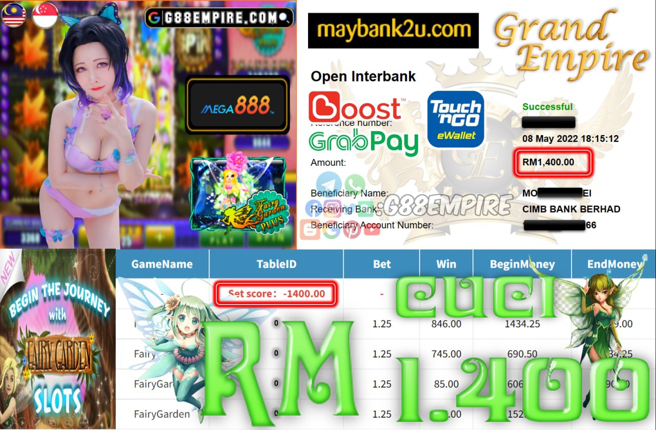 MEGA888 - FAIRYGARDEN - CUCI RM1.400 !!!!