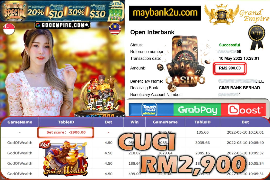 MEGA888 - GODOFWEALTH CUCI RM2,900 !!!