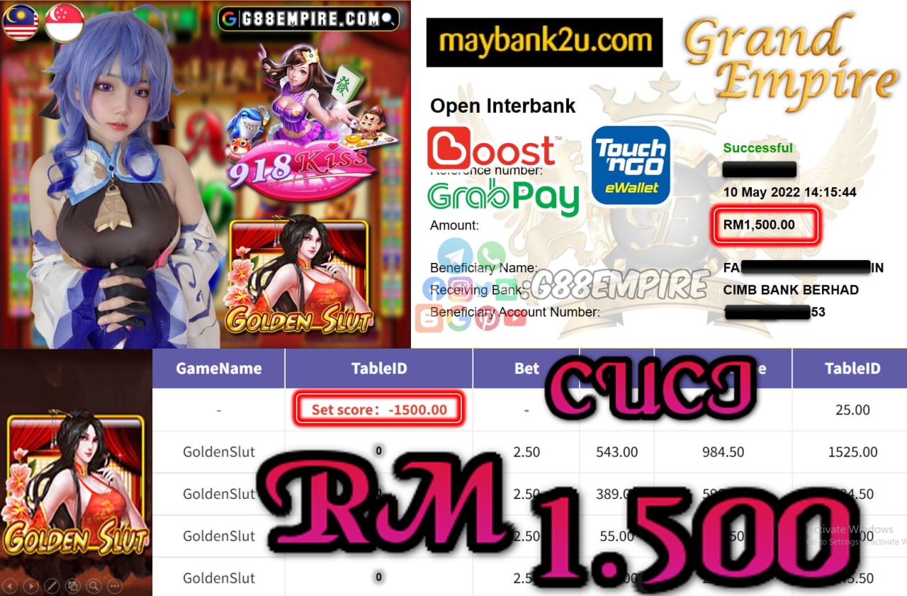 918KISS - GOLDENSLUT - CUCI RM1.500 !!!!!