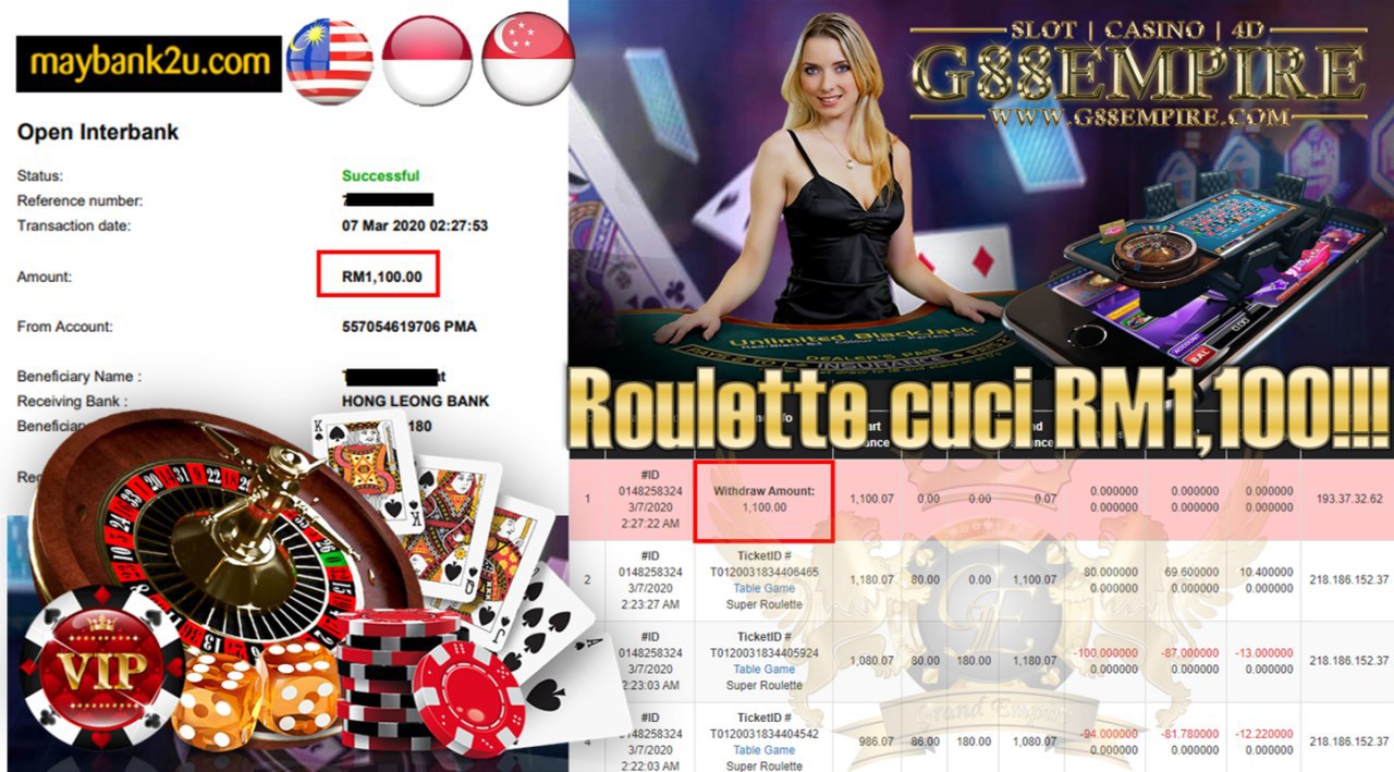 MEMBER MAIN ROULETTLE CUCI RM1,100!!!