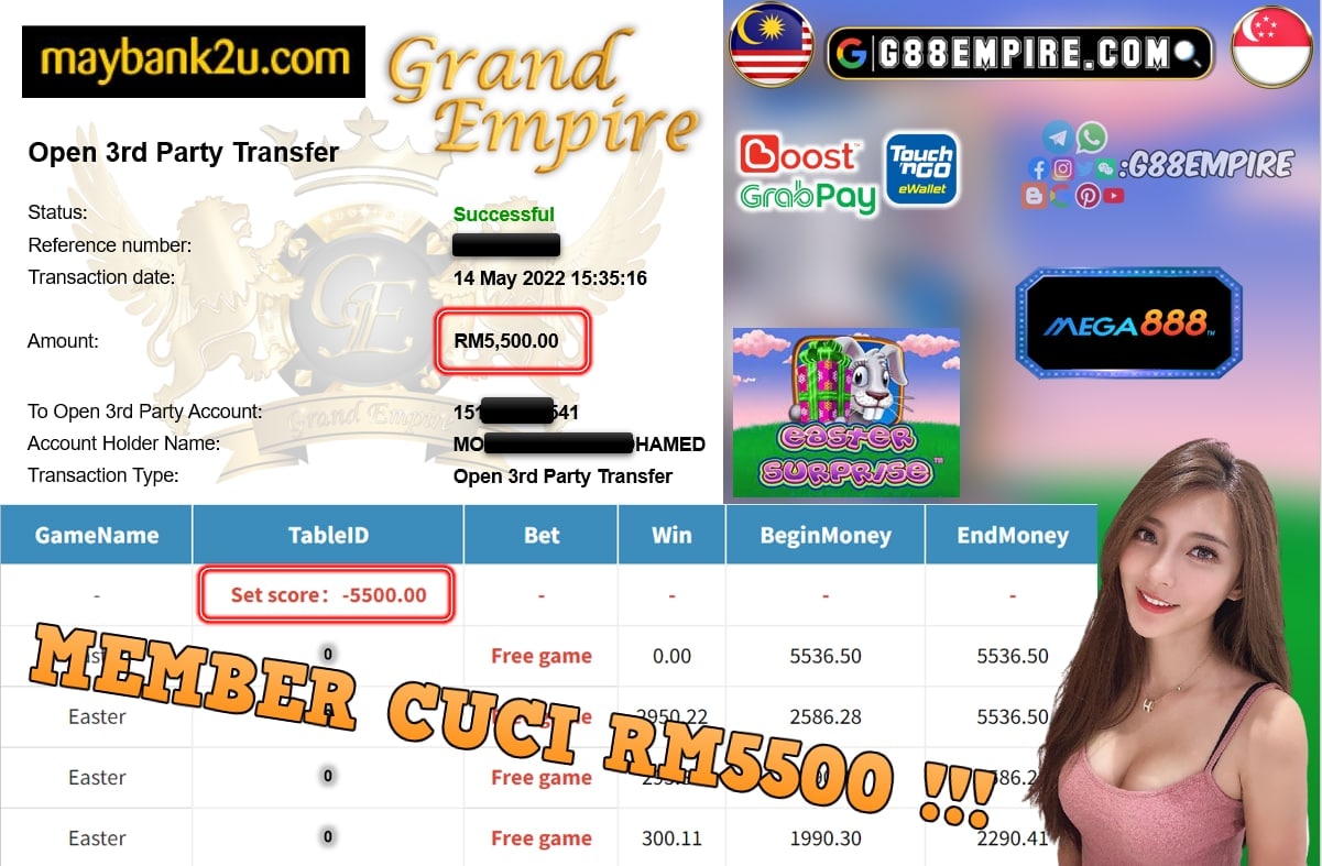 MEGA888 - EASTER CUCI RM5500 !!!