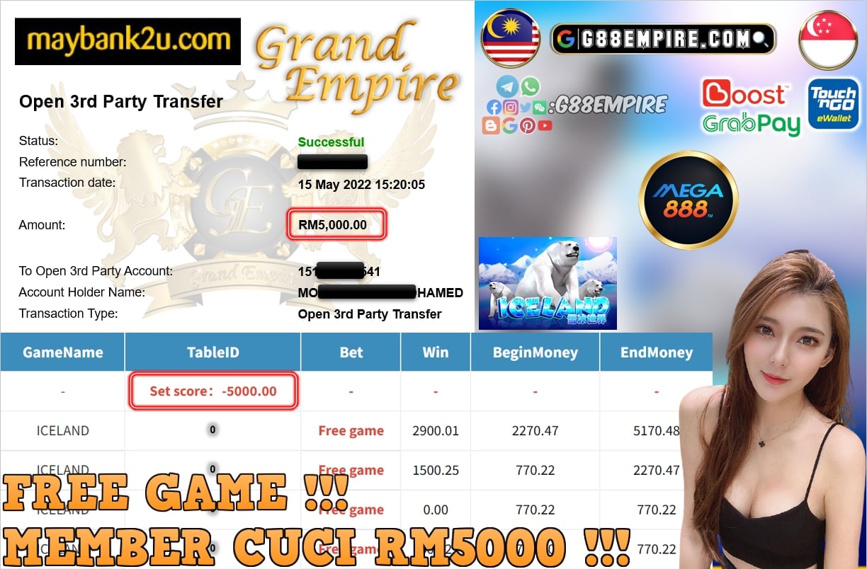 MEGA888 - ICELAND CUCI RM5000 !!!