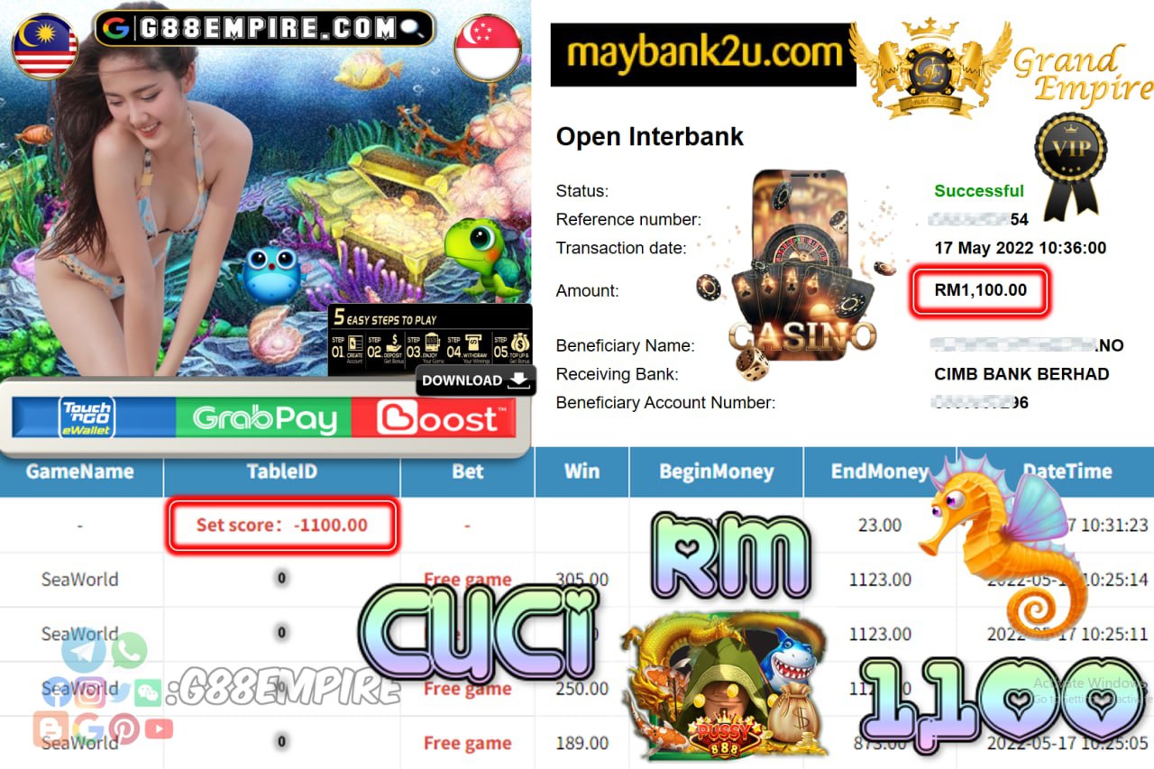 PUSSY888 - SEAWORLD - CUCI RM1,100 !!!!