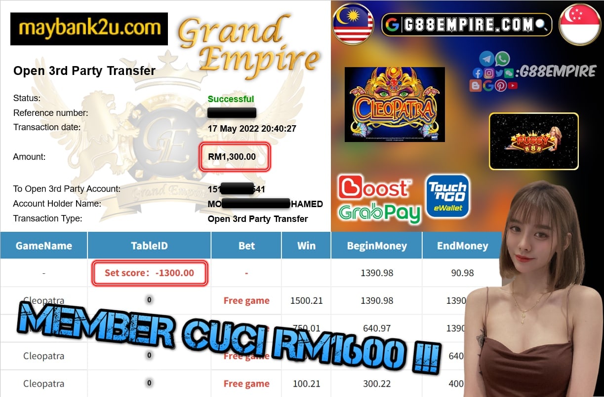 PUSSY888 - CLEOPATRA CUCI RM1300 !!!