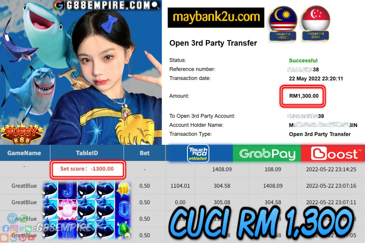 PUSSY888 - GREATBLUE CUCI RM1,300 !!!