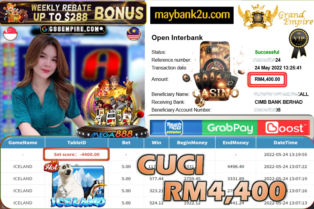 MEGA888 - ICELAND CUCI RM4,400 !!!