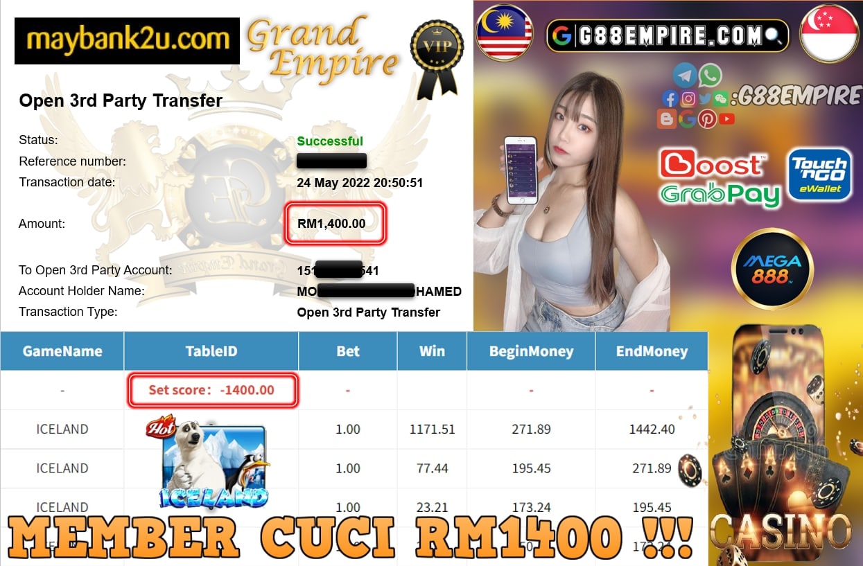 MEGA888 - ICELAND CUCI RM1400 !!!