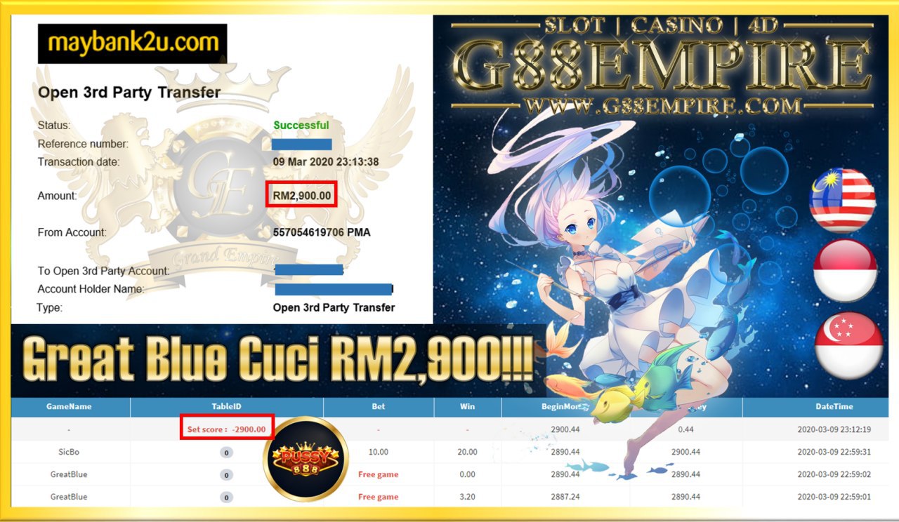 MEMBER MAIN GREAT BLUE CUCI RM2,900!!!
