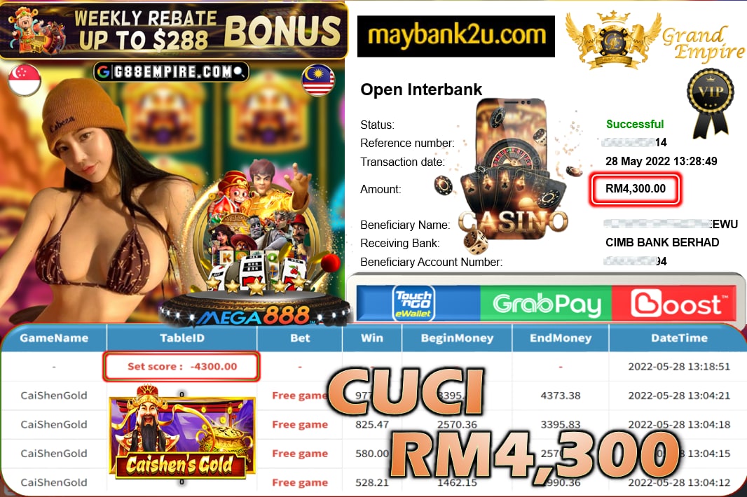 MEGA888 - CAISHENGOLD CUCI RM4,300 !!!