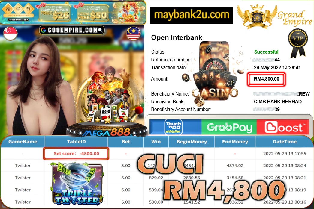 MEGA888 - TWISTER CUCI RM4,800 !!!