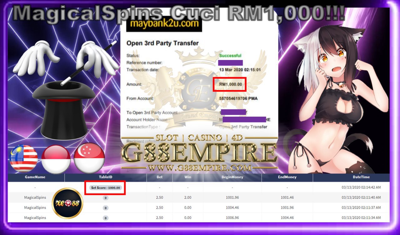 MEMBER MAIN MAGICALSPINS CUCI RM1,000!!! 