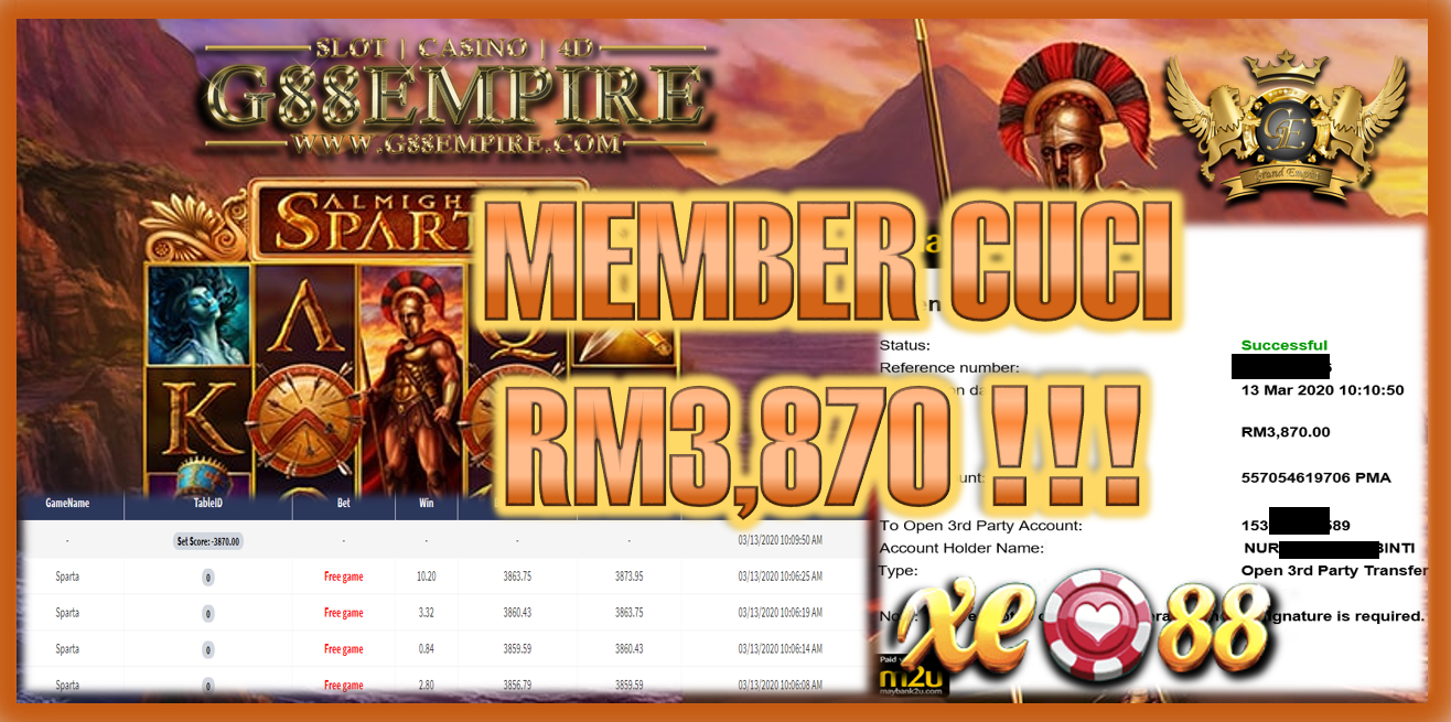 MEMBER MAIN XE88 SPARTA  CUCI RM3,780!!!!!