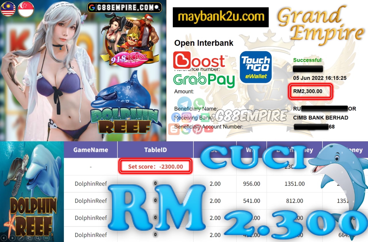 918KISS - DOLPHINREEF - CUCI RM2.300 !!!!!