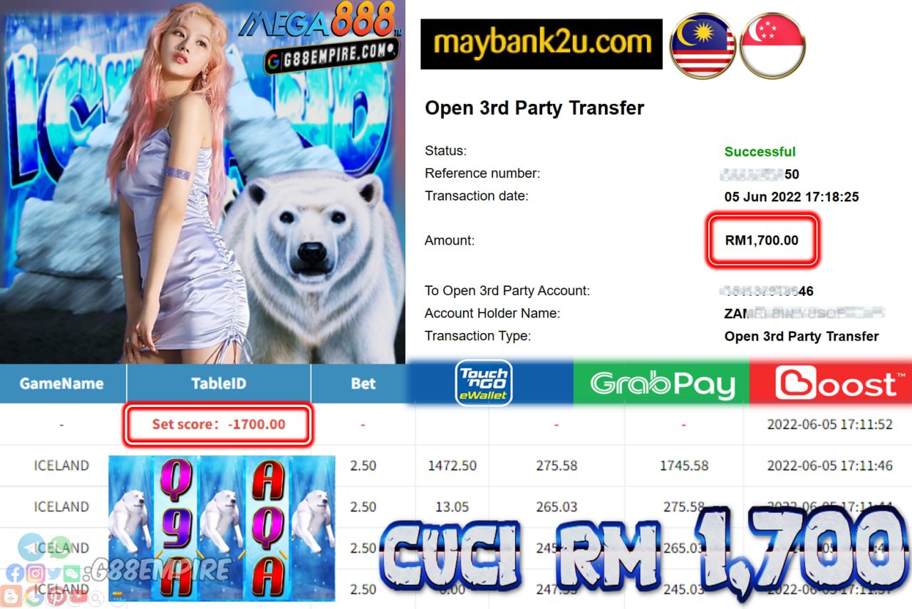 MEGA888 - ICELAND  CUCI RM1,700 !!!