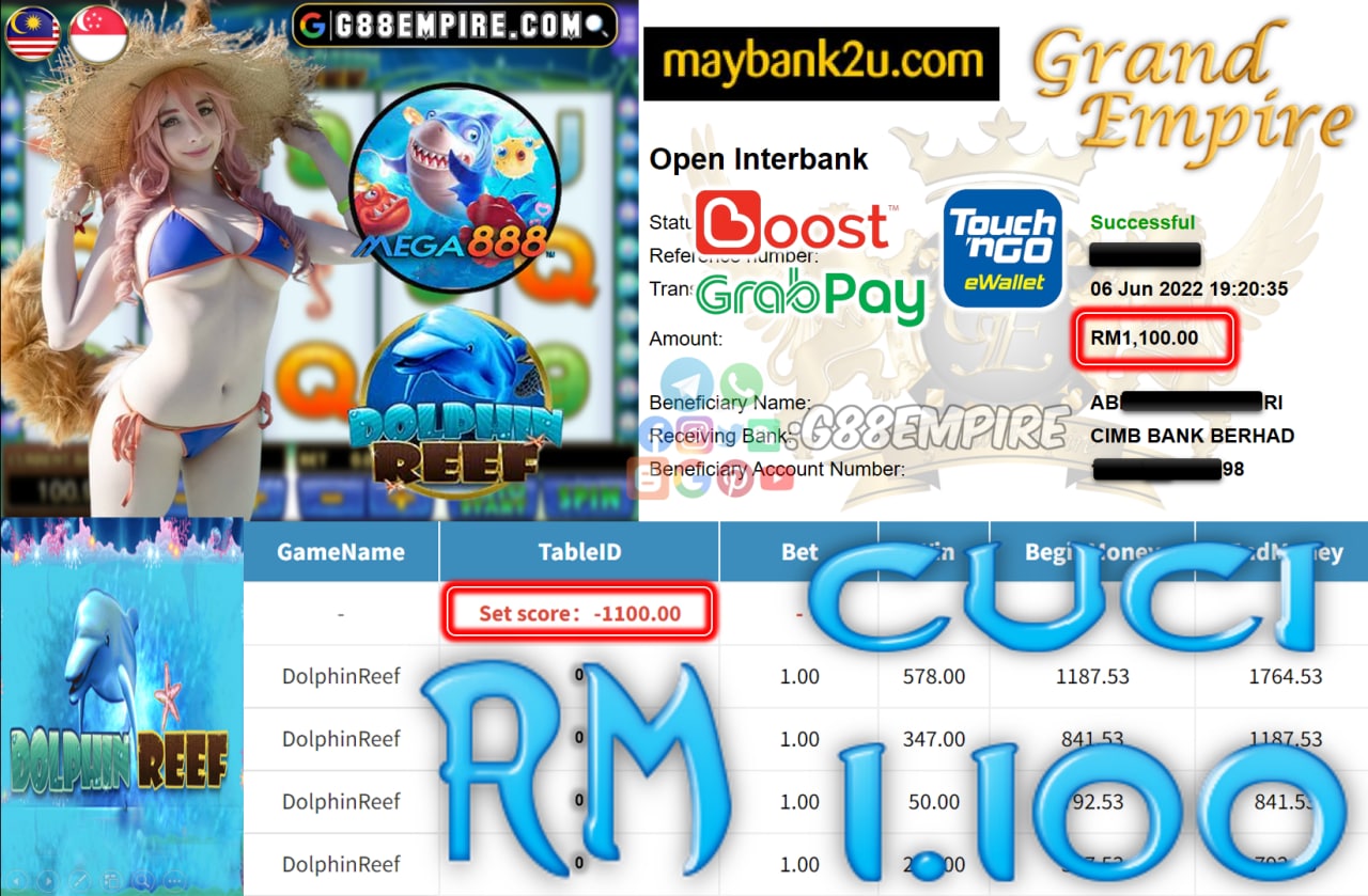 MEGA888 - DOLPHINREEF -CUCI RM1.100 !!!