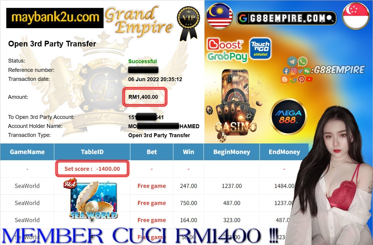 MEGA888 - SEAWOLD CUCI RM1400 !!!