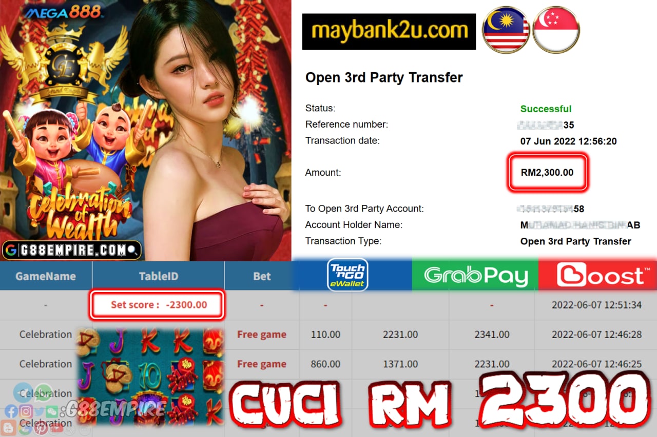 MEGA888 - CELEBRATION CUCI RM2,300 !!!