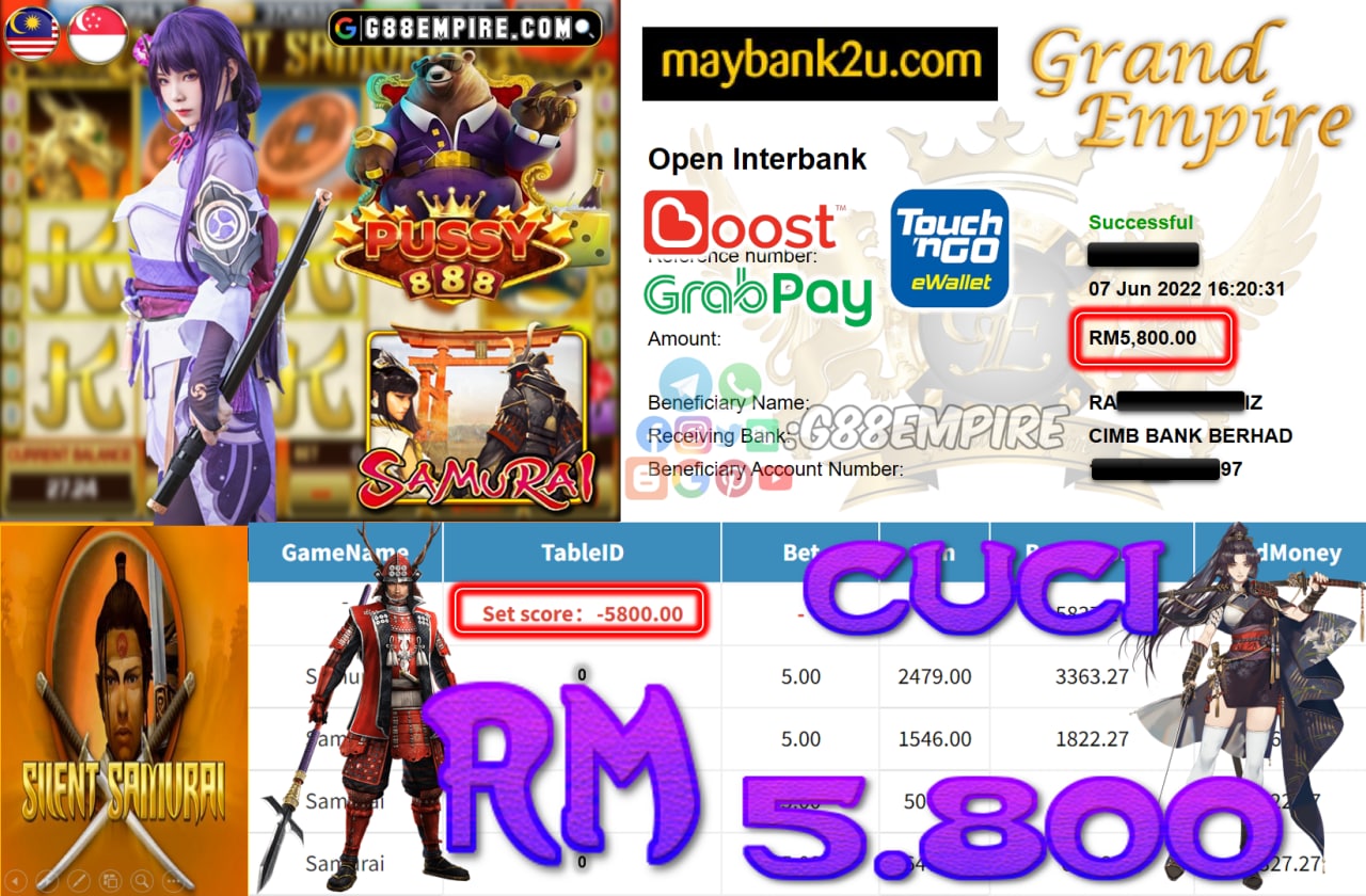 PUSSY888 - SAMURAI - CUCI RM5.800!!!!