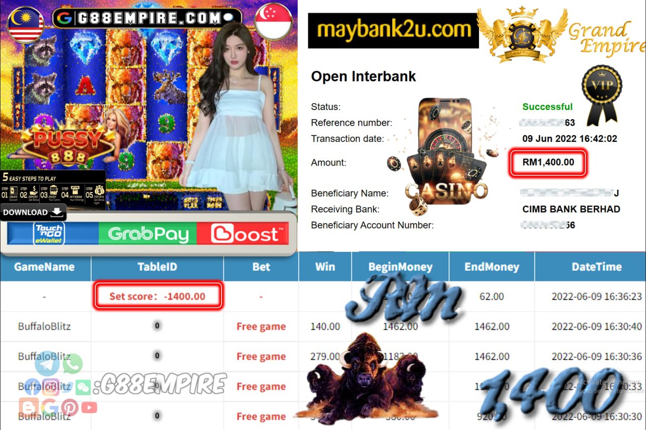 PUSSY888 - BUFFALOBLITZ  CUCI RM1,400 !!!