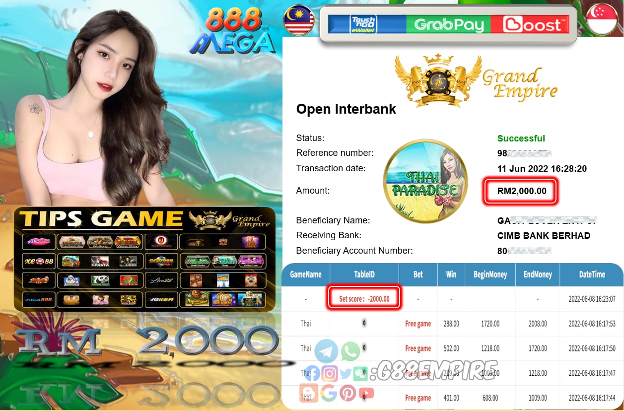 MEGA888 - THAI CUCI RM2000 !!!