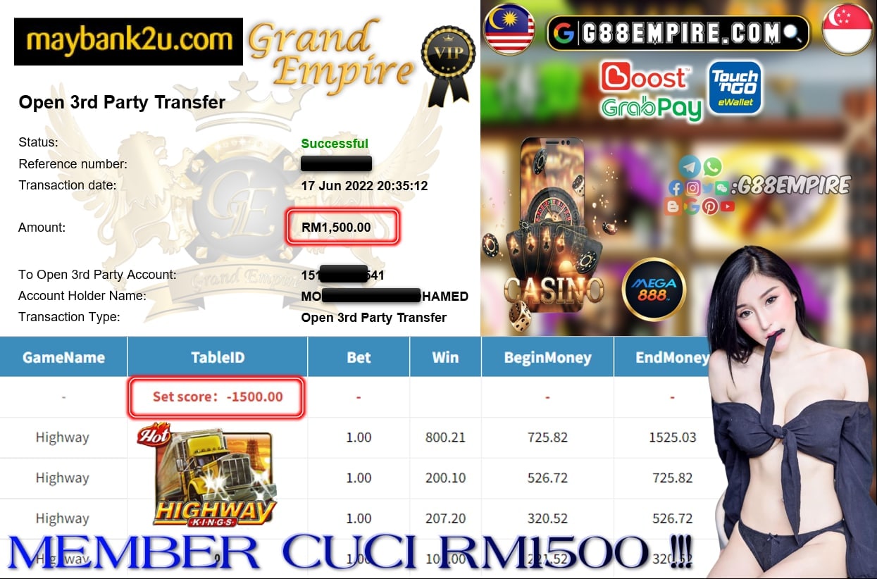 MEGA888 - HIGHWAY CUCI RM1500 !!!