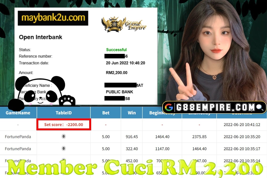 MEGA888 - FORTUNAPANDA - CUCI RM2,200 !!!!!