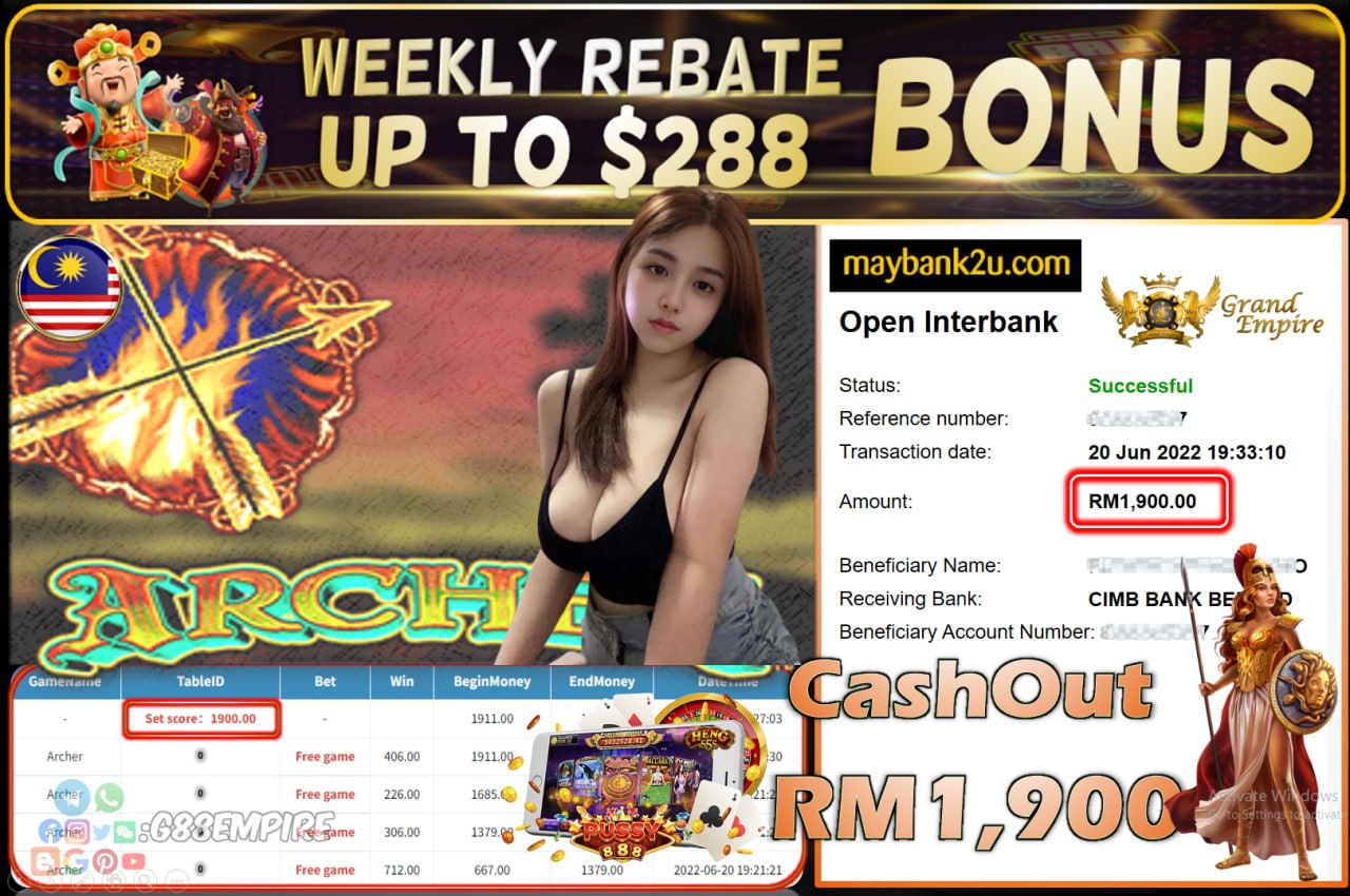 PUSSY888 - ARCHER - CUCI RM1.900 !!!!