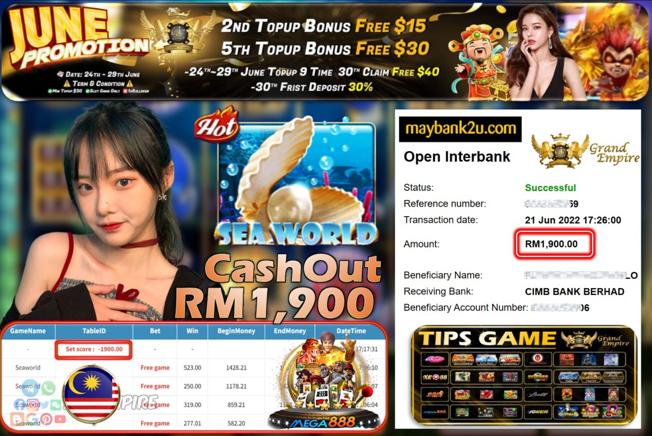 MEGA888 - SEAWORLD CUCI RM1,900 !!!