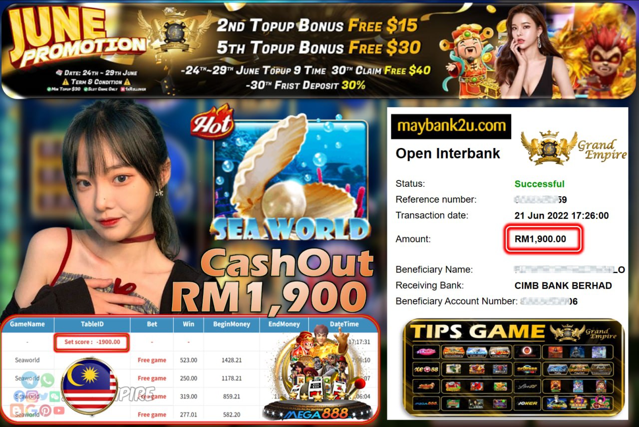 MEGA888 - SEAWORLD CUCI RM1,900 !!!