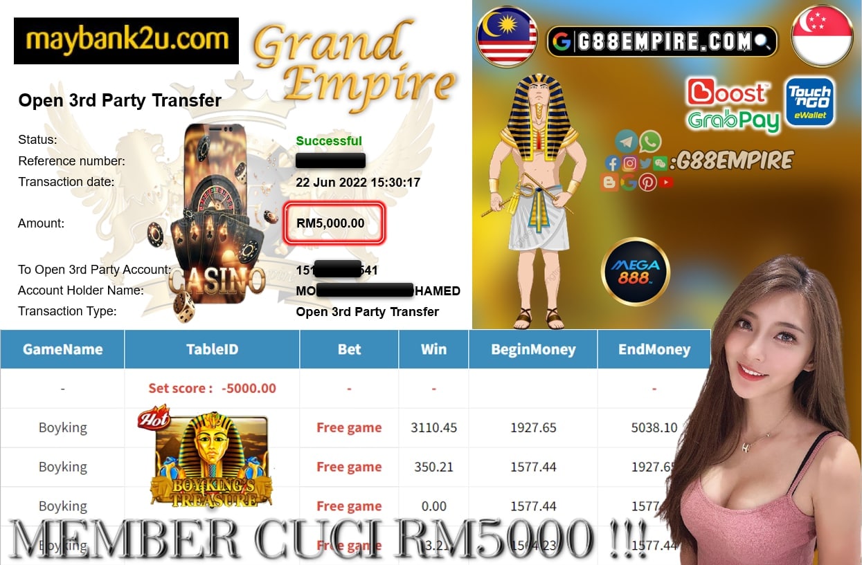 MEGA888 - BOYKING CUCI RM5000 !!!