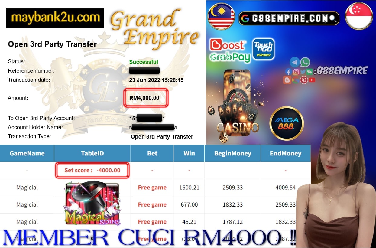 MEGA888 - MAGICIAL CUCI RM4000 !!!