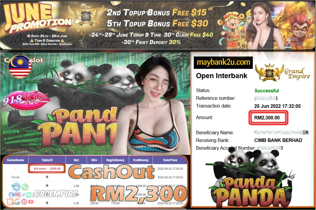 918KISS - PANDA CUCI RM2,300 !!!