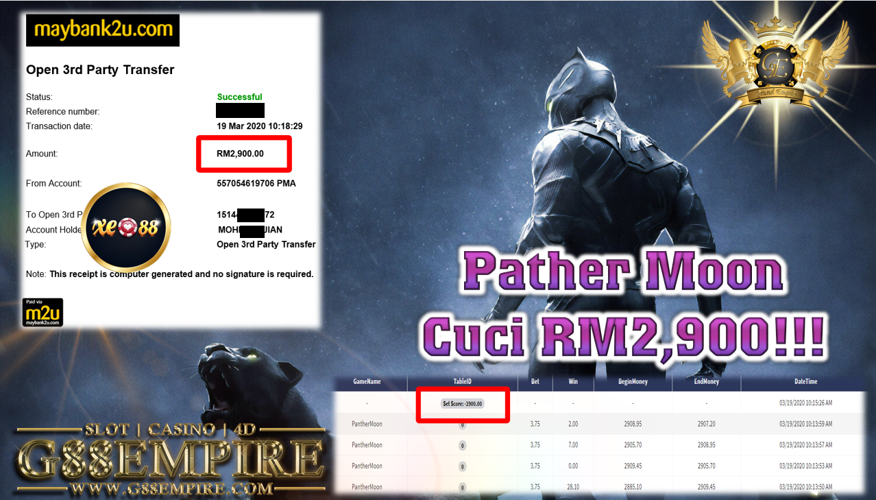 MEMBER MAIN XE88 PATHER MOON CUCI RM2,900!!!