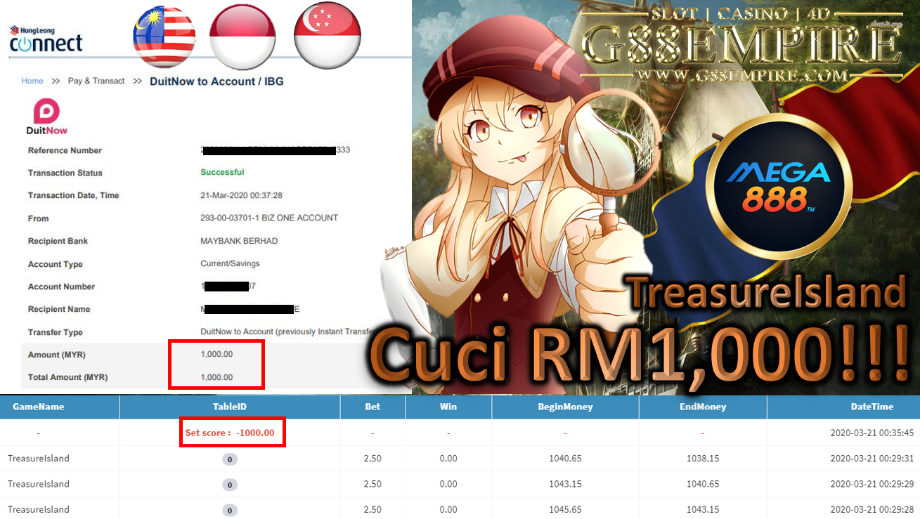 MEMBER MAIN TREASURELSLAND CUCI RM1,000!!!