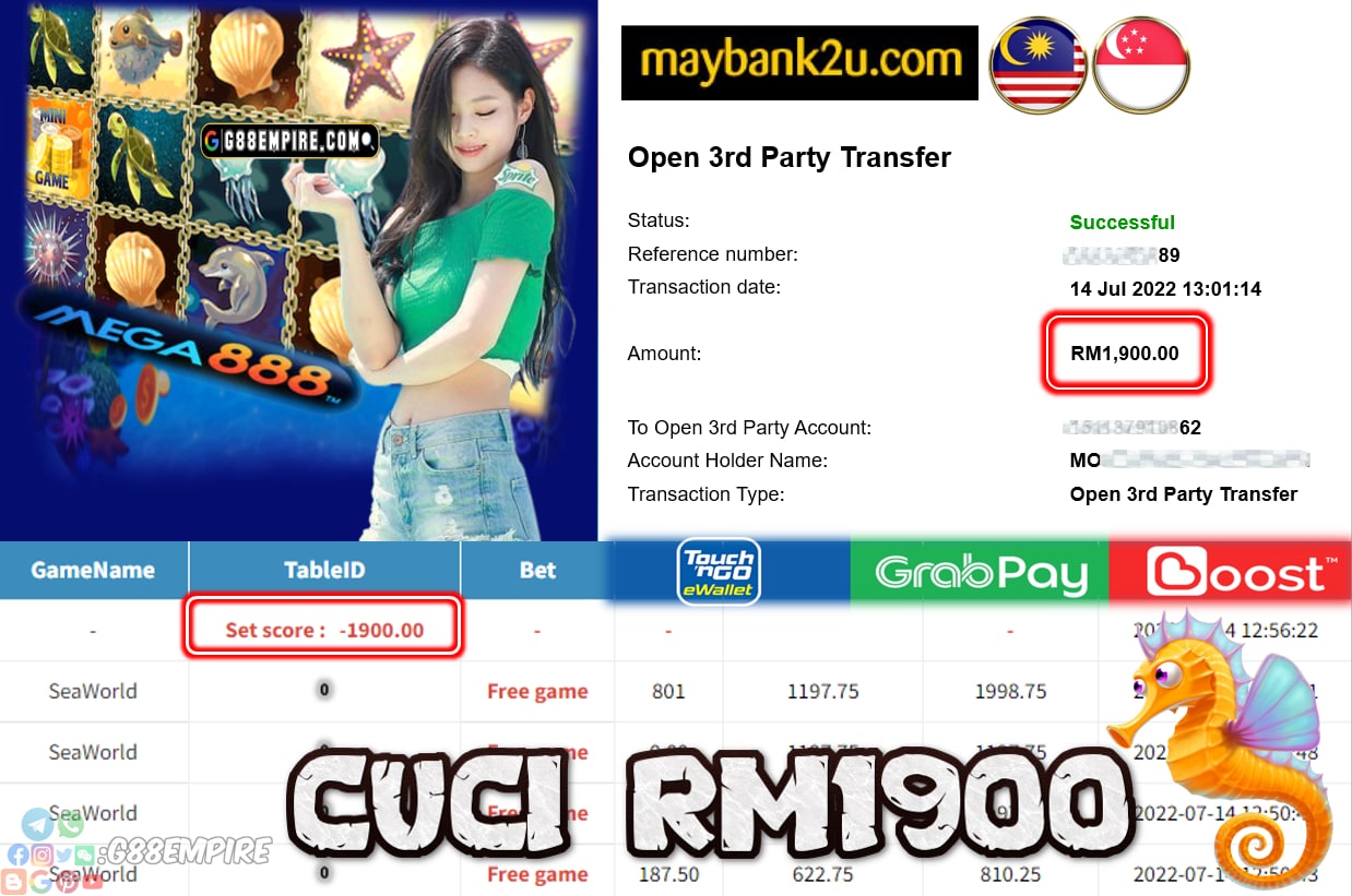 MEGA888 -  SEAWORLD CUCI RM1900 !!!