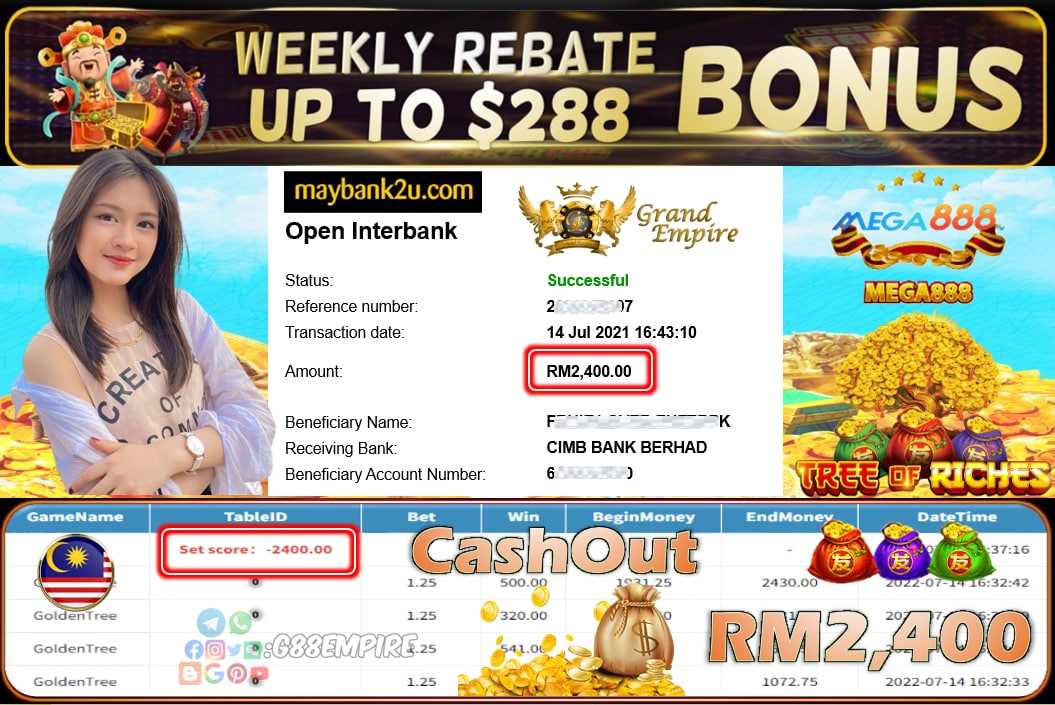 MEGA888 - GOLDENTREE - CUCI RM2.400!!!!!