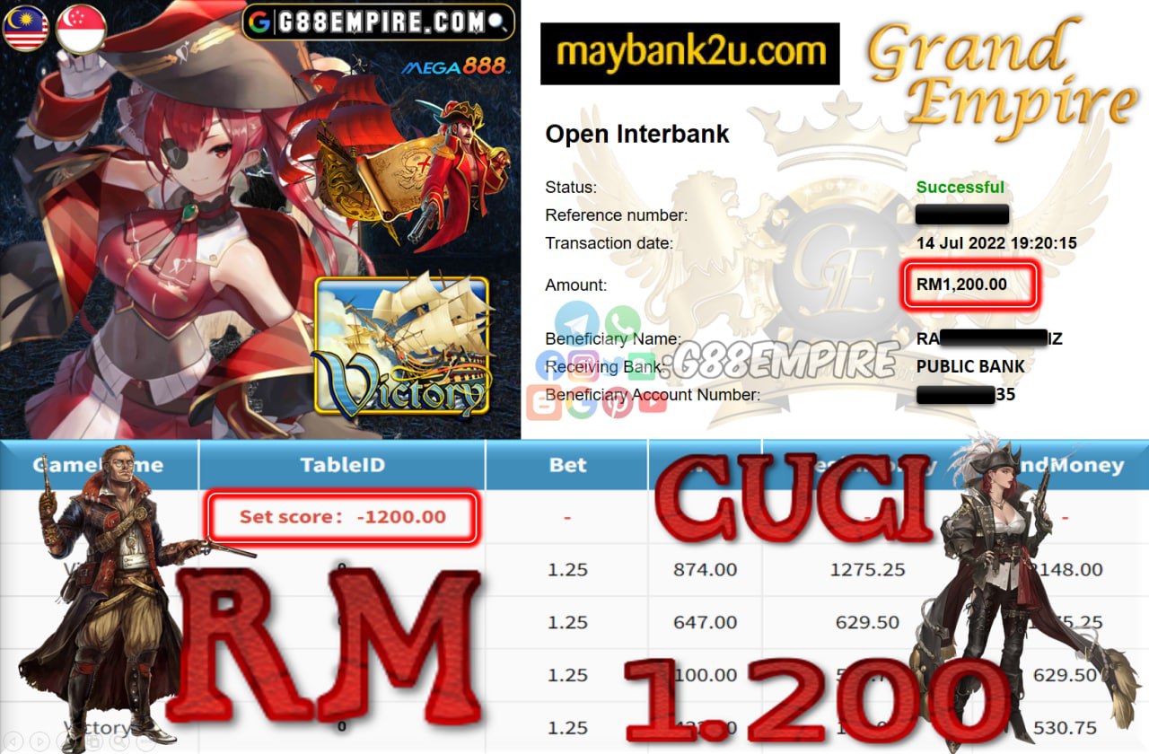 MEGA888 - VICTORY - CUCI RM1.200!!!!!