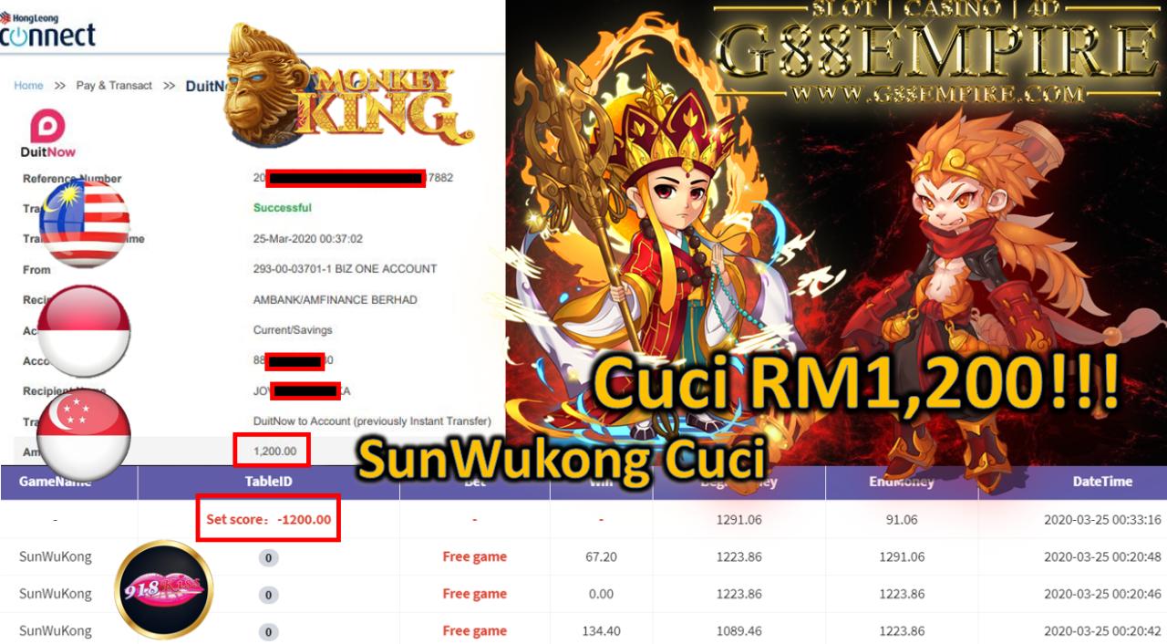 MEMBER MAIN SUNWUKONG CUCI RM1,200!!!