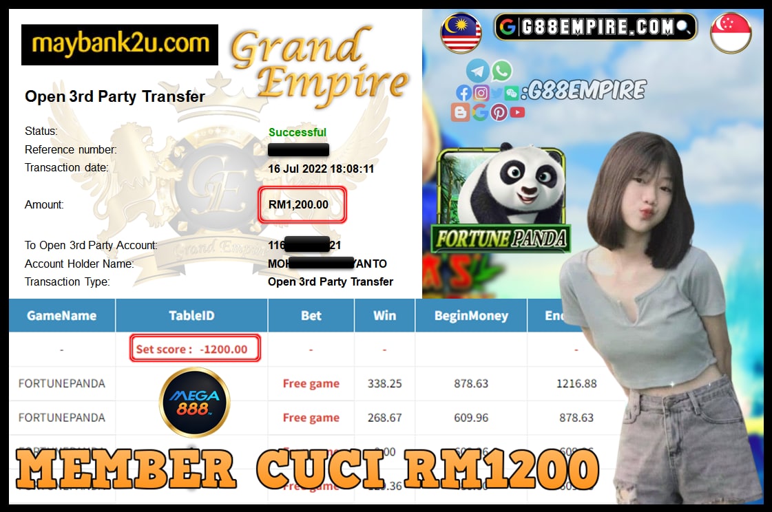 MEGA888 FORTUNEPANDA CUCI1200