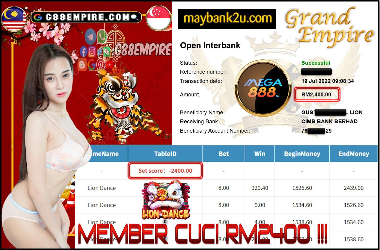 MEGA888  LION DANCE RM2,400