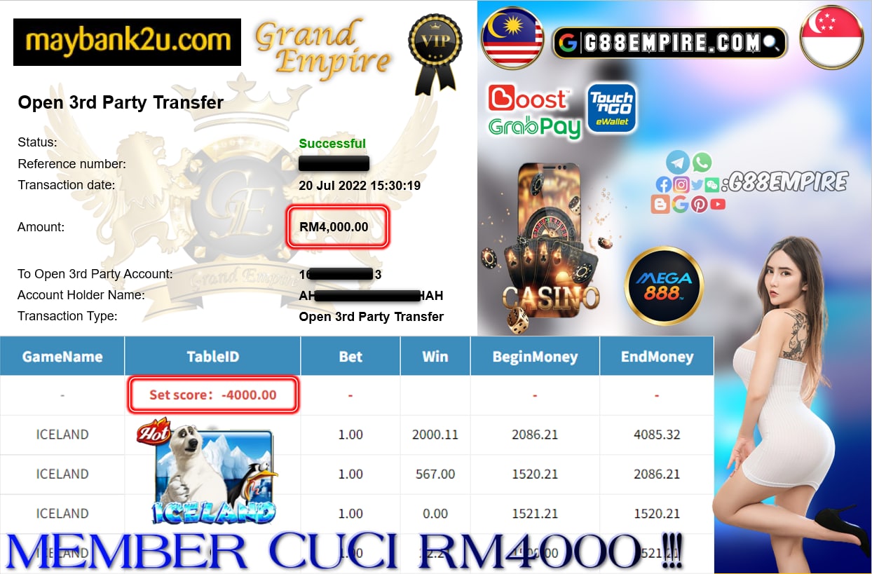 MEGA888 - ICELAND CUCI RM4000 !!!