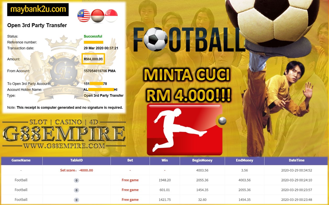 FOOTBALL MINTA CUCI RM4.000!!!
