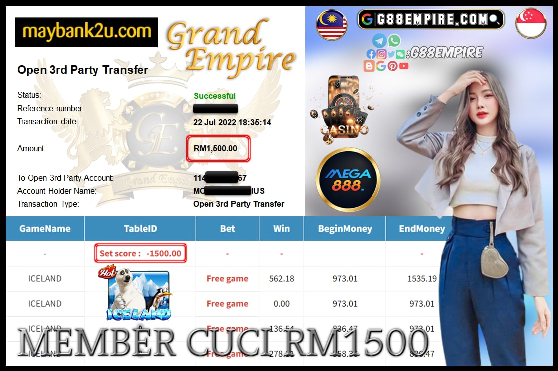 MEGA888 ICELAND CUCI 1500