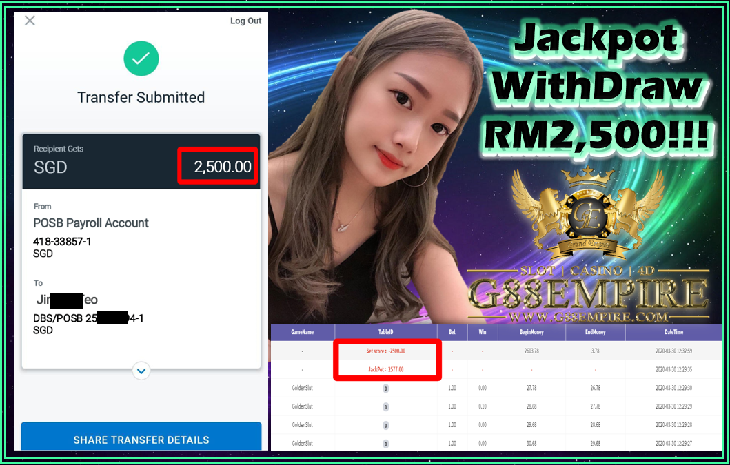 MEMBER MAIN KISS918  DPT JACKPOT CUCI SGD2,500!!!!!