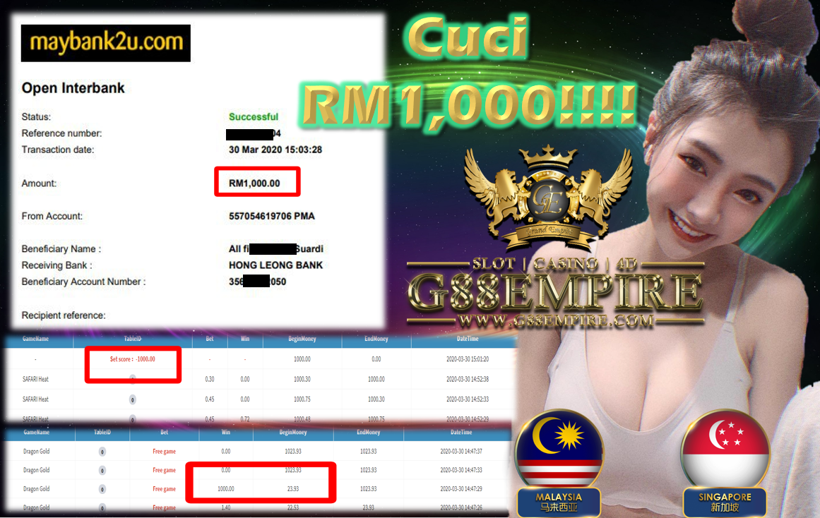 MEMBER MAIN PUSSY888 DPT CUCI RM1,000!!!!!