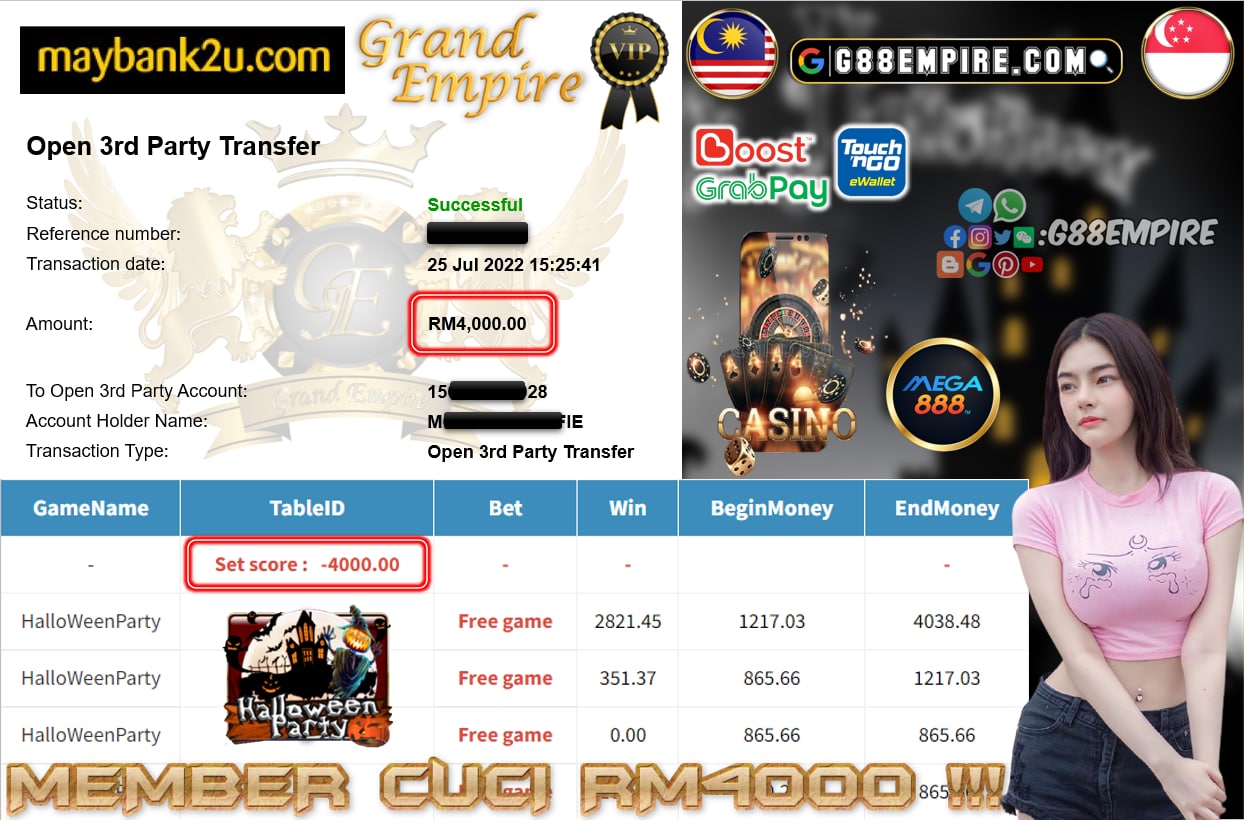 MEGA888 -HALLOWEENPARTY CUCI RM4000 !!!